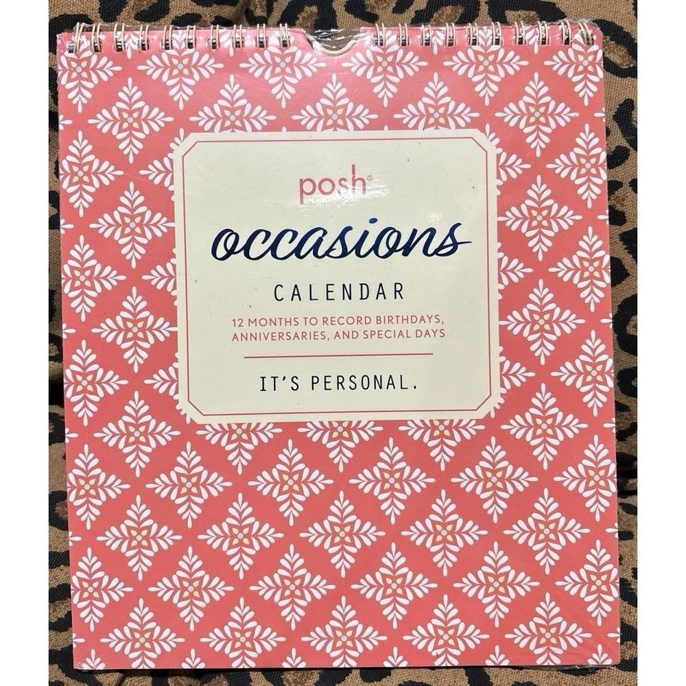 NEW Posh Occasions Calendar - To Record Birthdays, Anniversaries & More